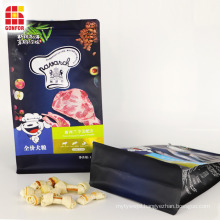 Flat Bottom Pouch With Front Zipper Dog food packaging